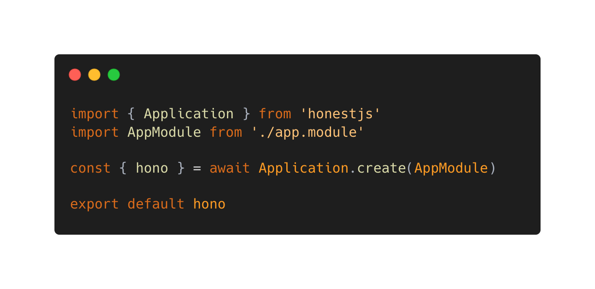 An example of code for HonestJS